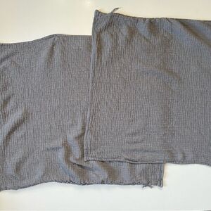 Set of 2 Restoration Hardware Cotton Gauze Grey Pillow Shams